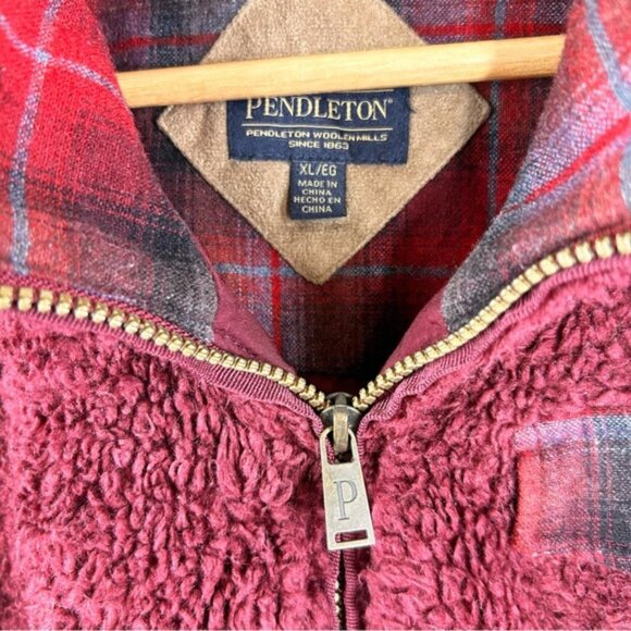Pendleton Burgundy Teddy Jacket - Picture 4 of 12